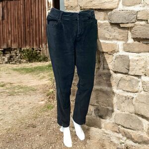 NYDJ Womens Jeans Black Velour Ami Skinny Lift Tuck 5 Pocket Pants Size 12‎